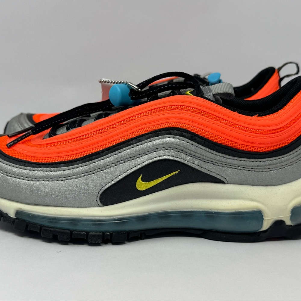 Nike Air Max 97 GS Gray Orange CW6012 001 Youth Boys Size 5 Women’s Size 6.5